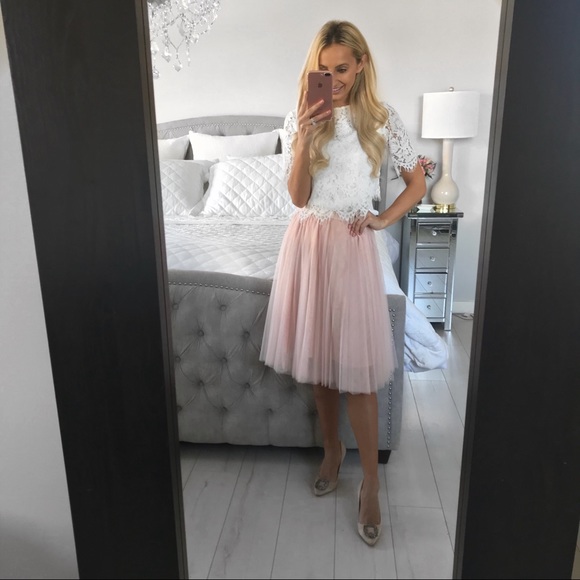 Little Pearls of Life Dresses & Skirts - Blush / Pink Tulle Skirt With Elastic Band